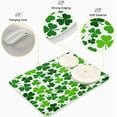 thumbnail image 4 of FREEAMG St. Patrick's Day Dish Drying Mat for Kitchen Counter, Green Clover Leaves Shamrocks Ultra Absorbent Reversible Microfiber Dishes Drying Rack Pad Heat-resistant Mats 18x24in, 4 of 7