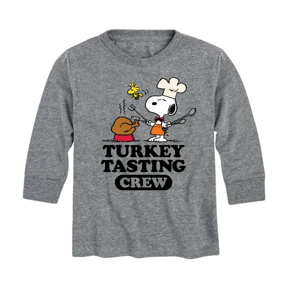 Peanuts - Turkey Tasting Crew - Toddler And Youth Long Sleeve Graphic T-Shirt