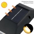 thumbnail image 2 of Muyoka 2 luces solares para cubierta, luz de paso con energía solar resistente al agua, iluminación LED para valla al aire libre con acabado de bronce para cubiertas, escaleras, patio, camino, decorac Muyoka Hogar, 2 of 6