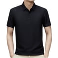thumbnail image 2 of pstuiky Camisa de manga corta para hombre, Camisa informal holgada a rayas con botones y solapa para hombre ropa de hombre l, 2 of 6