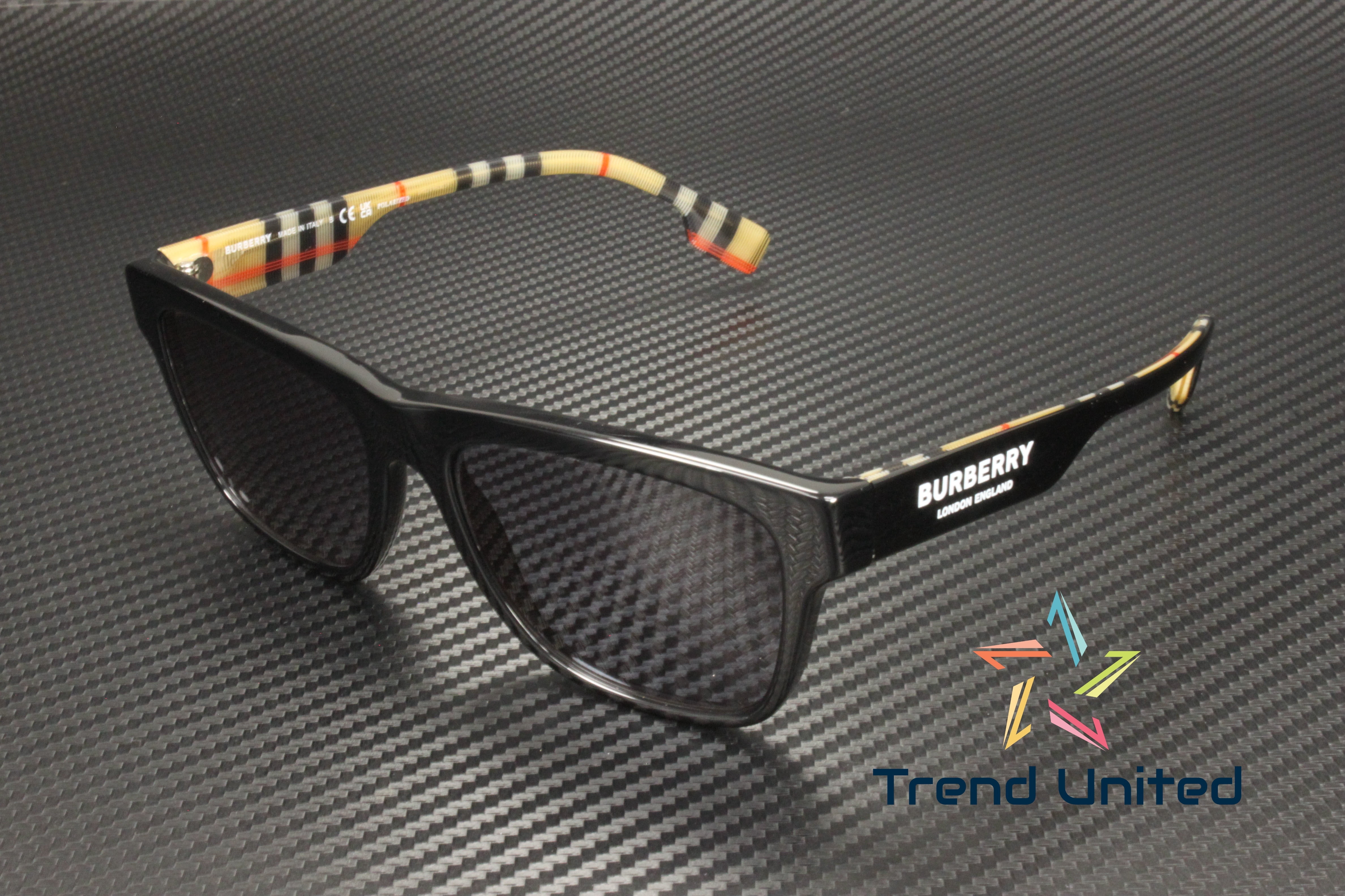 Burberry, Men's Square Sunglasses, BE4181-300187-58, Black