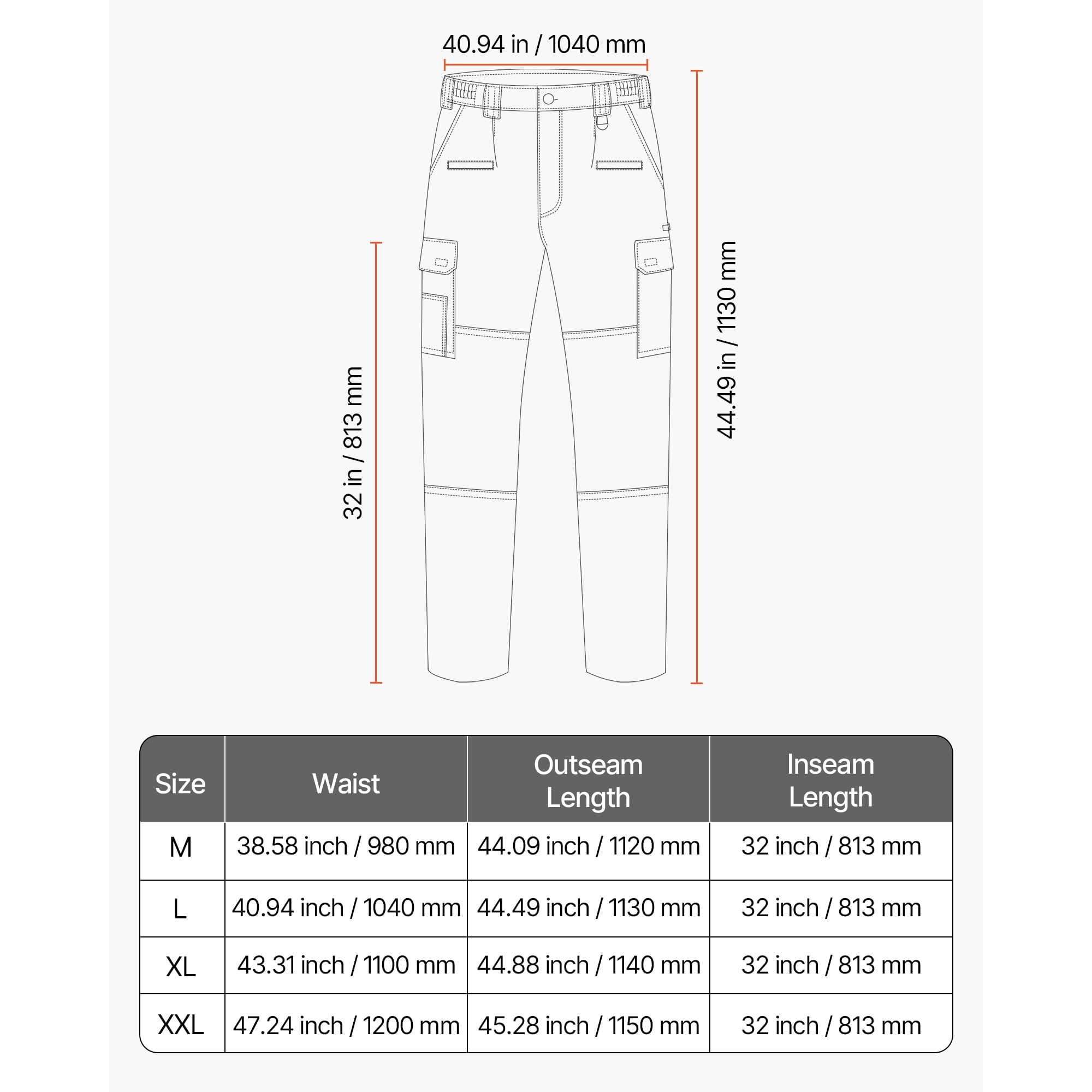 KFFKFF Flame-Resistant Men's Pants, 9 oz 100% Cotton, Durable Cargo Design with Multiple Pockets and Elastic Waistband, Reinforced Stitching for Welding and Everyday Use, L Size, Black