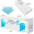 thumbnail image 4 of White TV Stand for 60 Inch TV Entertainment Center Stand LED TV Stand with Drawer and Storage for TV Console Cabinet Media Cable Box Gaming 60 inch TV Stands for Bedroom Living 51*14*18 inch, 4 of 9