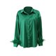 thumbnail image 5 of Txlixc Blusa de mujer pluma de manga larga solapa blusa casual suelta Txlixc moda, 5 of 7