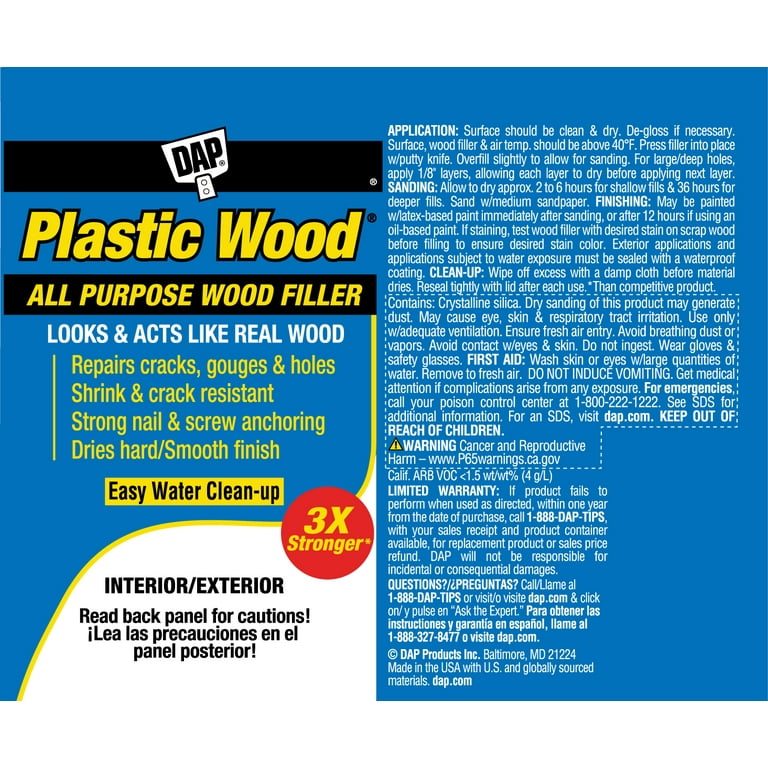 DAP Plastic Wood Latex Wood Filler, Golden Oak, 6 oz photo 8