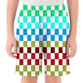 thumbnail image 4 of Tisuna Shorts For Boys Kids Comfort Fit Elastic Waist Shorts Plaid Print Summer Vacation Casual Shorts Size 2-3 Years Mint Green, 4 of 4