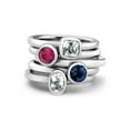 thumbnail image 2 of 2/3 Carat (Ctw) Lab-Created Blue Sapphire Ring in Sterling Silver, 2 of 5