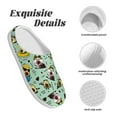 thumbnail image 5 of Lsque Green Cute Avocado Pattern Womens Comfort Cotton on Scuff With Memory Foam and Anti-skid Sole Slipper-37/38, 5 of 7