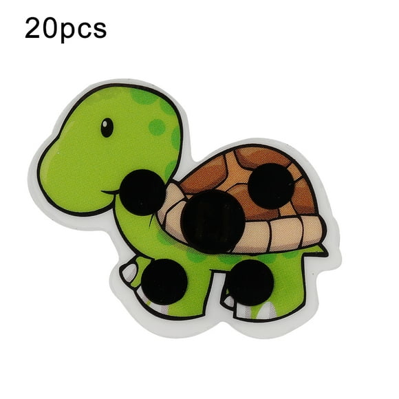 Etiqueta engomada del termómetro, 20 piezas de tortuga de dibujos animados para niños, etiqueta de temperatura para la fiebre corporal, etiqueta de temperatura de dibujos animados para bebés dis