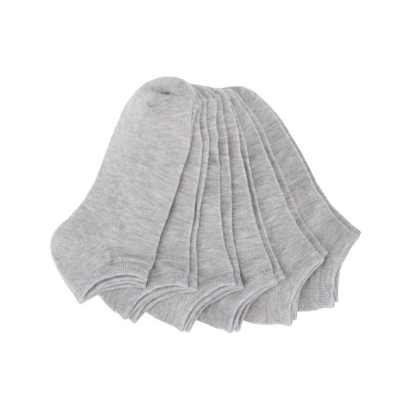 MeMoi Solid Half Cushion Low-Cut Socks 6 Pack - Womens - Female, One Size, Gray Heather