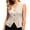 Beige, variant on Womens Front Button Vest Solid Shawl Collar Back Tie Detail Casual Outerwear Layering Beige L