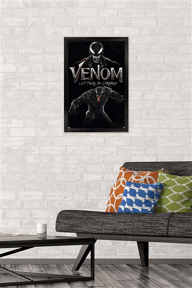 Marvel Venom: Let There be Carnage - Attack Wall Poster, 14.725" x 22.375", Framed
