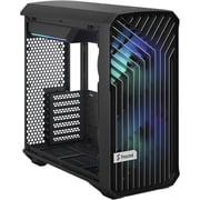 Fractal Design Torrent Compact RGB Light Tempered Glass E-ATX Mid-Tower Computer Case, Black