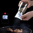 thumbnail image 2 of Salt and Pepper Grinder Set Pack of 2 Blue and White Porcelain Salt Pepper Mill Set and Glass Body Salt and Pepper Shakers with Adjustable Ceramic Coarseness for Cooking BBQ Small Grinder, 2 of 8