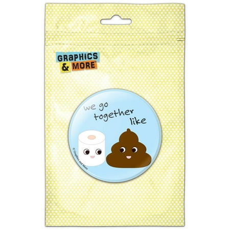Poop Toilet Paper Funny Emoji Friends Refrigerator Button (Poop And Toilet Paper Best Friend Necklaces)