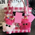 thumbnail image 4 of Colorful Plush Elf Rex Rabbit Hair Keychain - Cute & Soft Decoration for Bags, Gifts, Phone, Backpack & Car Mirror, 4 of 7