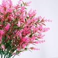 thumbnail image 3 of 8 Bundles Artificial Lavender Flowers Outdoor UV Resistant Fake Plastic Flowers Faux Plastic Shrubs for Indoor Outdoor Window Home Garden Decoration (Pink), 3 of 7