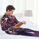 thumbnail image 5 of Balery Cool Skull Cowboy Pijama para Hombre de Dos Piezas con Manga Larga, Conjunto de Dormir y Descanso Suave con Bolsillos-XX-Large, 5 of 6