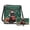 Christmas Black Cat, variant on Christmas Nutcracker Printed Crossbody Bag & Wallet Coordinated Set, Winter Holiday PU Leather Shoulder Purse with Multiple Pockets for Women Gift