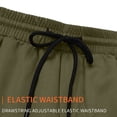 thumbnail image 6 of Men's Slim Fit Cargo Workwear Pants, Straight Leg Drawstring Elastic Waist Multi Pockets Casual Trousers Joggers, Quick Dry Breathable Lightweight Stretchy, Outdoor Hiking Gym, 6 of 9