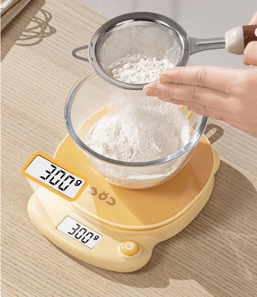 Kitchen High Precision Mini Electronic Scale Gram Scale Household Food Scale Baking Scale Gram Weighing (0-3kg White)