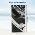 thumbnail image 2 of PHYHOO Black White Marble Printed Microfiber Sand Free Pool Towel Lightweight Oversized Quick Dry Absorbent Compact Travel Must Have for The Swimming, Yoga, Camping, Summer Cruise Ship 30x60in, 2 of 8