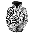 thumbnail image 1 of Sudadera con capucha y cremallera de manga larga con textura abstracta de animal para hombre, chaqueta informal de hip hop con estampado 3D, estilo Harajuku, unisex para adolescentes, 1 of 6