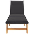 thumbnail image 3 of vidaXL Sun Loungers with Cushions 2 pcs Poly Rattan&Solid Wood Acacia, 3 of 5