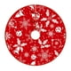 thumbnail image 2 of Christmas Tree Skirt 48 Inches Winter Snowflake Tree Skirts Red Xmas Halloween Holiday Tree Ornaments Reindeer Tree Skirt Soft Christmas Tree, 2 of 8