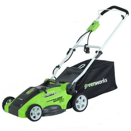 Greenworks 120V 16" Electric Lawn Mower, Green