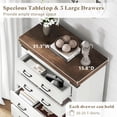 thumbnail image 4 of Merluxy Farmhouse 5 Drawers Dresser Chests for Bedroom,Heavy Duty Closet Storage,Living Room,White, 4 of 10
