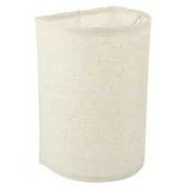 OFFIGAM Beige Linen Half Circle Table Lamp Shade Decorative Replacement for Home Lighting and Bedroom Lamps