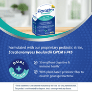 Florastor Unisex Advanced Pro + Pre Probiotic and Prebiotic Supplement, 30 Count