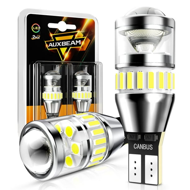 Bombilla LED Auxbeam 912 921, luz trasera, 6500 K, blanca