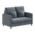 thumbnail image 1 of Causeuse, Causeuse 51 Pouces, Petite Causeuse en Peluche Confortable pour Petits Espaces, Bleu Gris, 1 of 8
