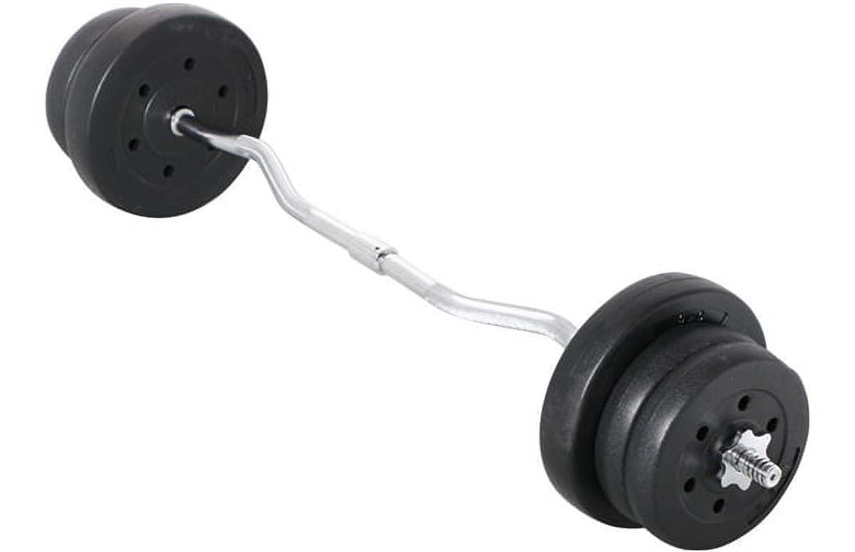 Alden Design 55lb Barbell Dumbbell Exercise Dumbbell Strength Training Equipment Weights Curl Bar for Home,Black