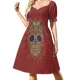 thumbnail image 3 of Vestido de manga corta Golden rina vestido de noche para mujer ropa de mujer novedades de verano, 3 of 7