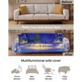 thumbnail image 3 of Christmas Sofa Couch Covers for Dogs, Washable Sofa Throw Cover Single Slipcovers for Armchair with Tassels, Snowflake Xmas Tree Blue Purple Couch Protector Towel Blanket M 71''x91'', 3 of 8