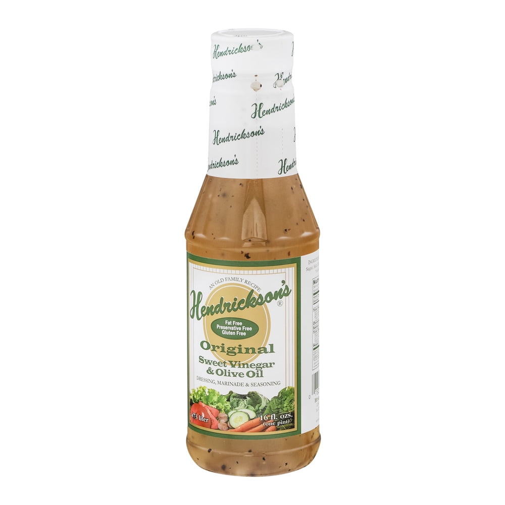 (6 pack) Hendrickson's Original Sweet Vinegar & Olive Oil Salad Dressing - 16 oz