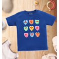 thumbnail image 4 of Shop4Ever Valentine's Day Candy Hearts Toddler's Cotton T-Shirt 3T Royal Blue, 4 of 6