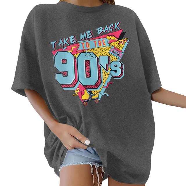 YDLCAFD T-Shirts d'Entraînement pour Femmes Manches Longues Mode Décontractée Imprimé Col Rond Manches Courtes Pull T-Shirt