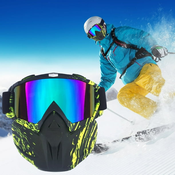 Gafas de nieve para casco de moto Máscara de esquí con gafas