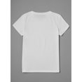 thumbnail image 2 of Women's Floral Heart-Shaped Sunflower Print T-Shirt, Casual Crew Neck Short Sleeve Top, All-Season RCamisetas para mujer, lindas camisetas con estampado gráfico, de manga corta, estilo casual, para ve, 2 of 7