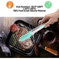 thumbnail image 5 of AKZER Silicone Non-SlipTongs for Cooking, 430 Steel Table Tongs for Kitchen Salad, Pasta, Grilling, BBQ, Heat Resistant Tip, Strong Grip for Meat Sky Blue tongs-2, 5 of 8