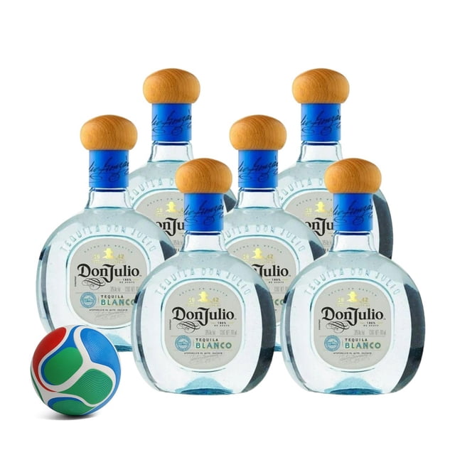 6 Tequila Don Julio Blanco 700 ml + Balón Mini