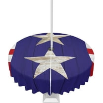 4th of July Tablecloth with Umbrella Hole and Zipper Patriotic Stars Round Outdoor Tablecloths 60 Inch Table Cloths Red White Blue Stripes Wood Patio Table Cloth Cover for Independence Day Garden