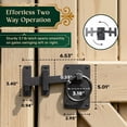 thumbnail image 4 of Black Wrought Iron Gate Ring Turn Latch Lock Set 6.5" W Light Duty Antique Latch Replica Pull Catch for Barn Doors or Gates w/Screws Renovators Supply Pack of 10, 4 of 14