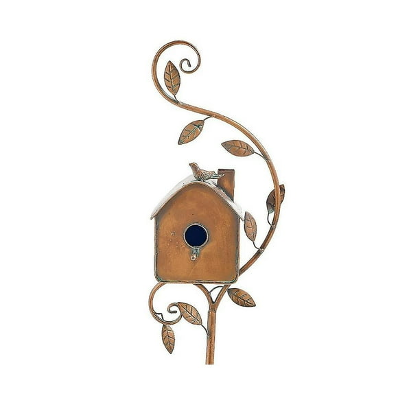 Garden Bird House With Pole Metal Bird Feeders Garden Stakes Bird Houses For Courtyard Backyard Pat