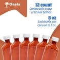 thumbnail image 2 of Oval Plastic Bottles - 8 oz - Amber - Child Resistant Caps - 12 pcs (Medicine Bottle, Pharmacy Bottle, Liquid Medicine), 2 of 3