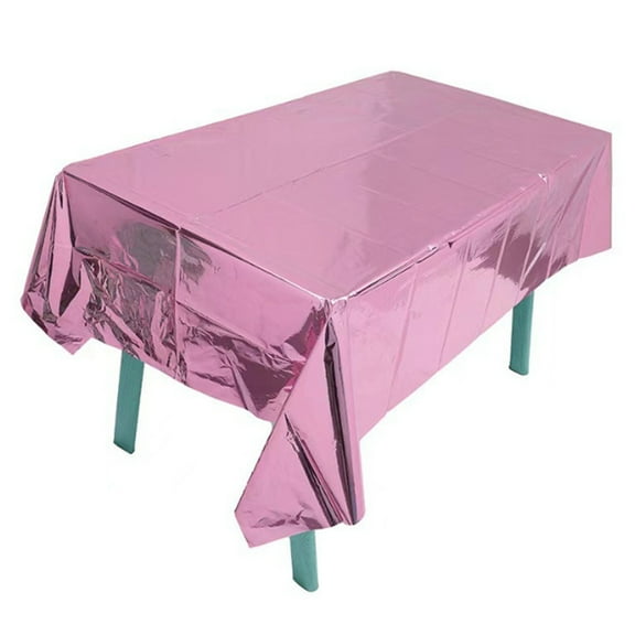 Pebbuoy Disposable Rectangle Party Table Cloth Waterproof Table Cover Tear-Resistant Dining Table Protector Cover